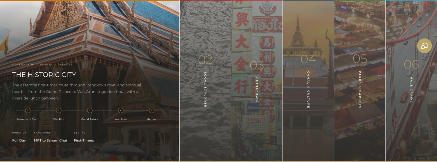 Six curated Bangkok itineraries